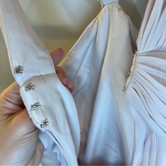 Light Pink Floor Length Azazie Dress with Slit ! - Picture 6 of 8